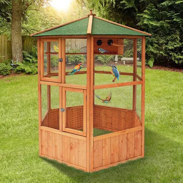wood bird cage