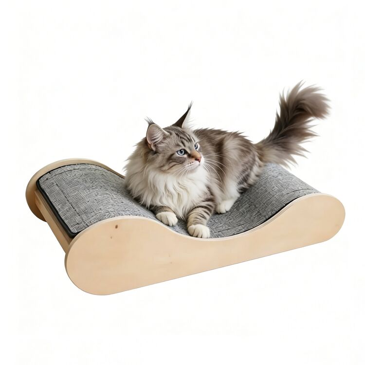 Cat Bed And Scratching Post Plywood 58×32×15cm