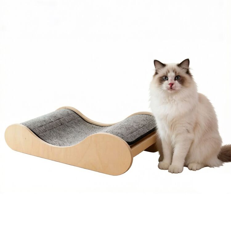 Cat Bed And Scratching Post Plywood 58×32×15cm