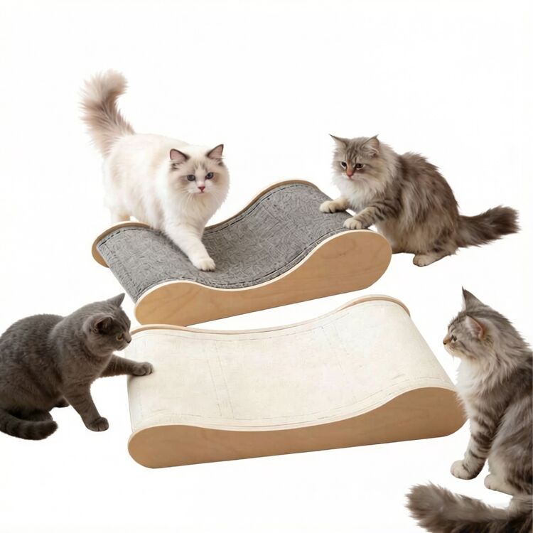 Cat Bed And Scratching Post Plywood 58×32×15cm