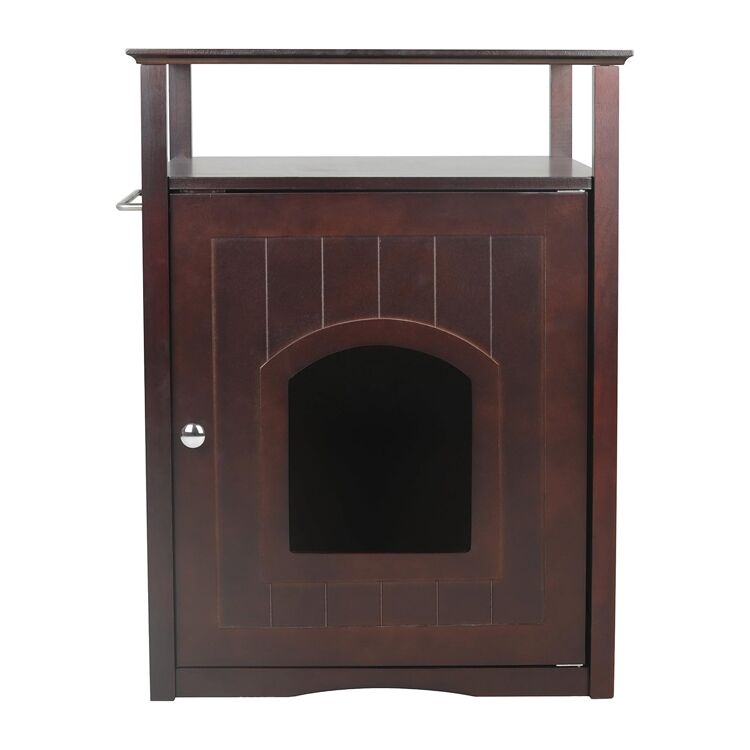 Hidden Litter Box Nightstand Cabinet