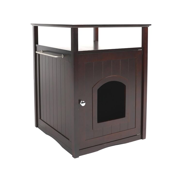 Hidden Litter Box Nightstand Cabinet