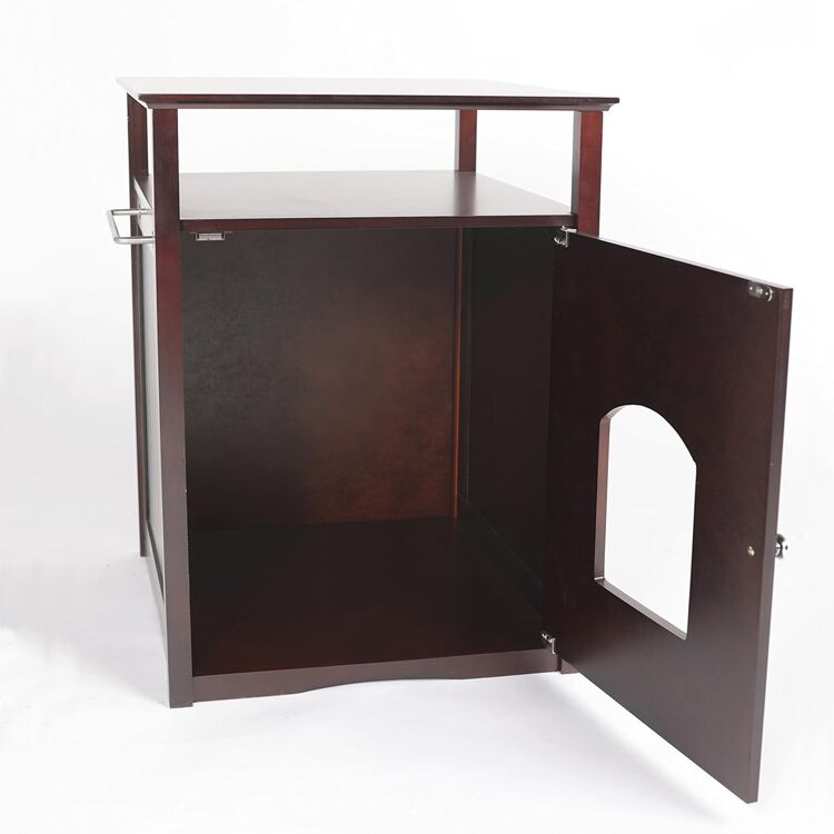 Hidden Litter Box Nightstand Cabinet