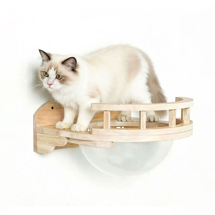 Cat Hammock Bed Pine Wood 39×40×24cm