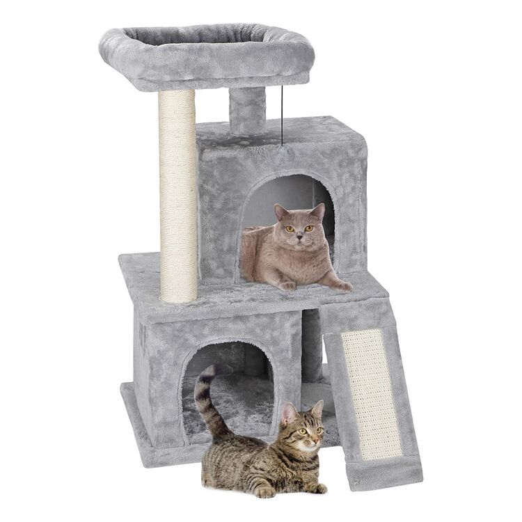 Multi-Level Cat Tree with Enlarged Base Condo