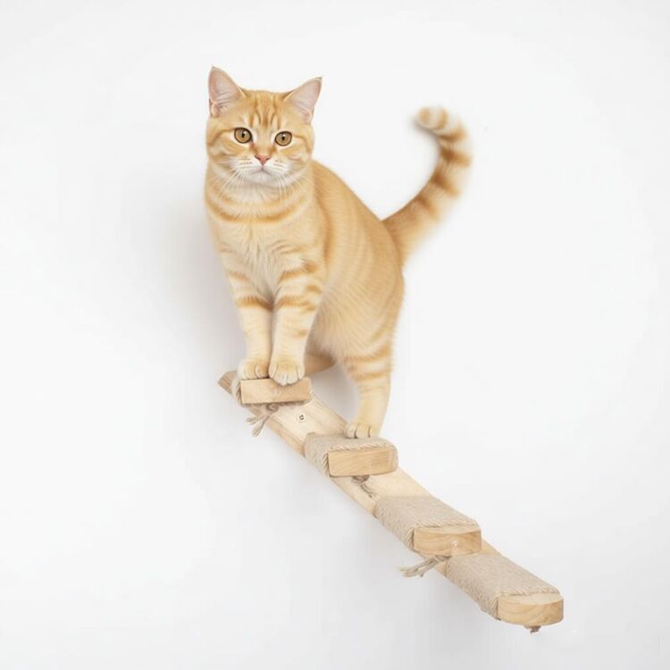 Cat Wall Ladder And Scratcher Plywood 41×7×7cm - Image 2