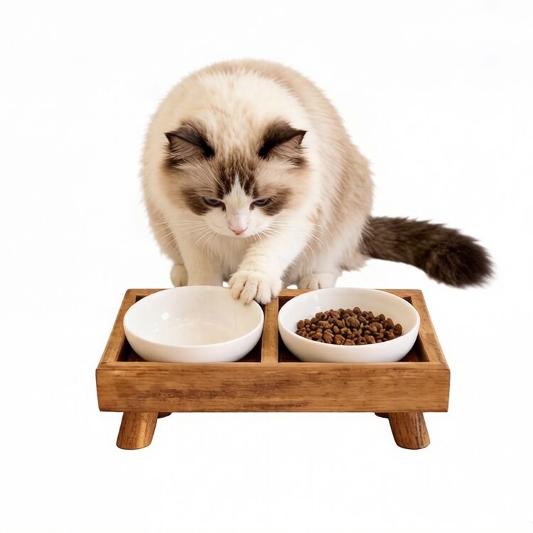 Dog Bowl Stand Wood 368203127mm