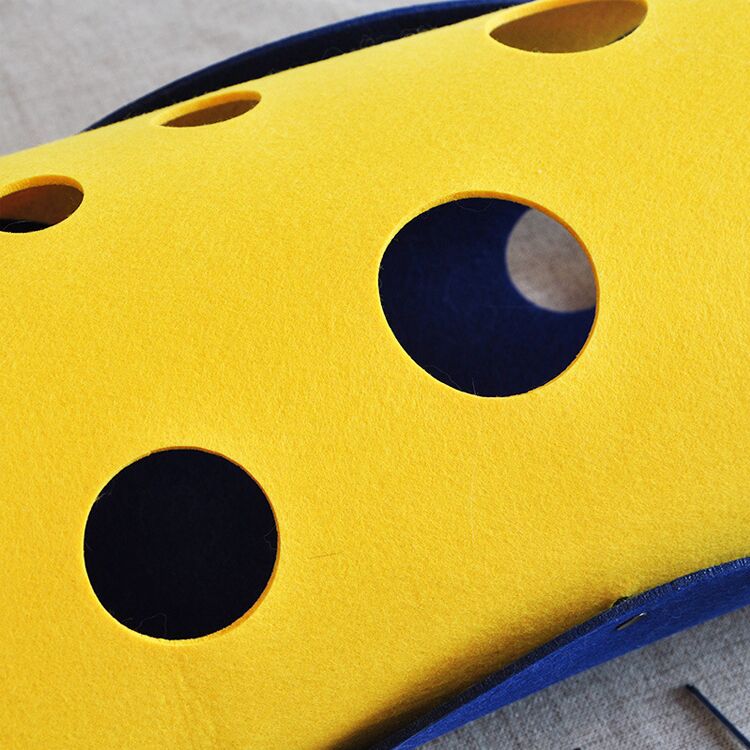 Foldable Felt Cat Tunnel with Peek Holes